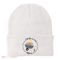 I'll Be In My Office Garden Funny Distressed Gardening Beanie thumb 0