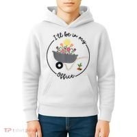 I'll Be In My Office Garden Funny Distressed Gardening Kids Hoodie thumb 4