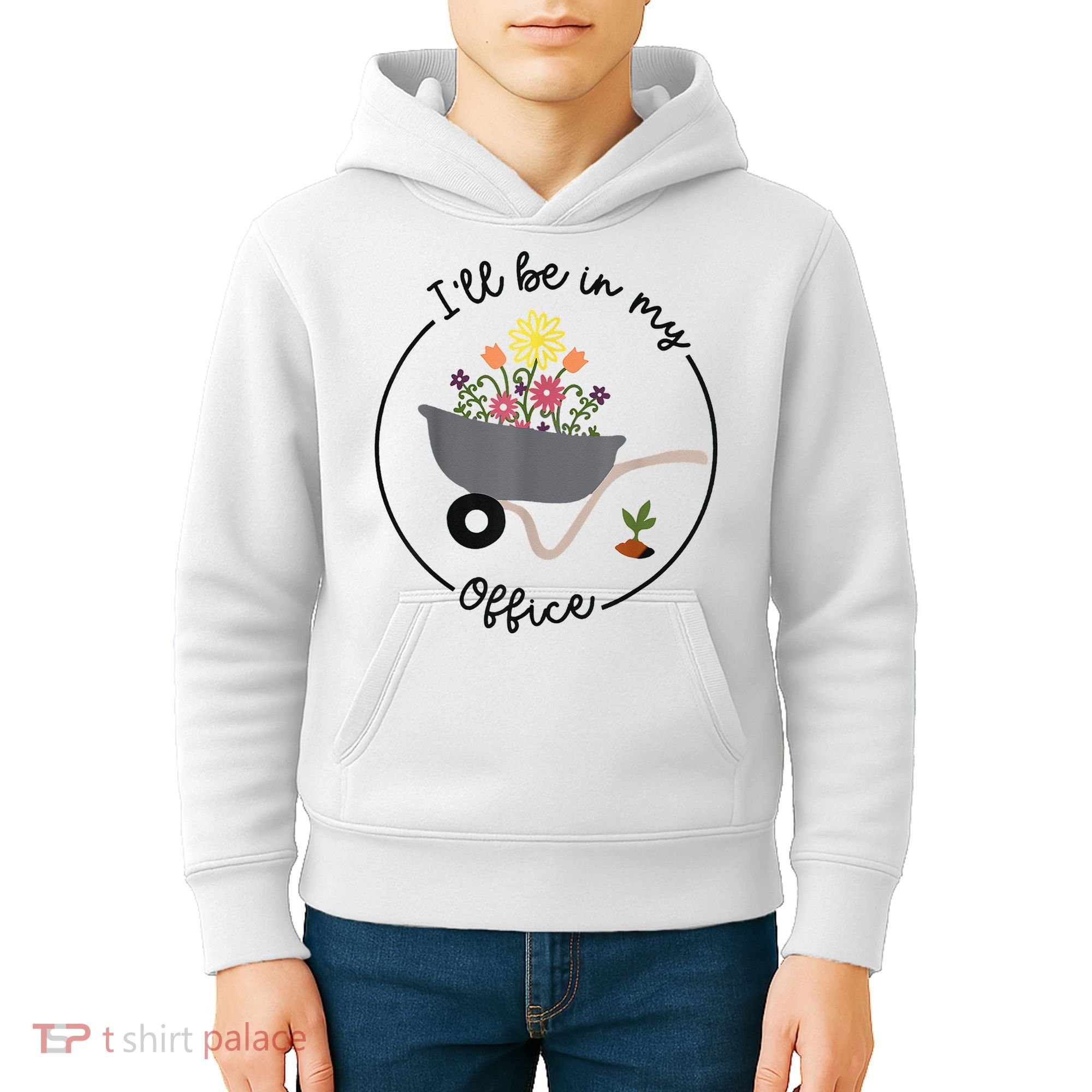 I'll Be In My Office Garden Funny Distressed Gardening Kids Hoodie