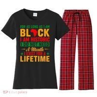 I'm Black I'm Historic I Exist Lifetime Black History Month Women's Flannel Pajama Set thumb 0