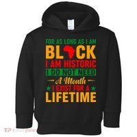 I'm Black I'm Historic I Exist Lifetime Black History Month Toddler Hoodie thumb 0