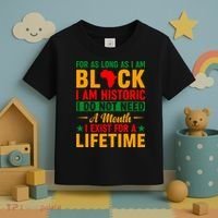 I'm Black I'm Historic I Exist Lifetime Black History Month Toddler T-Shirt thumb 3