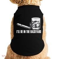 Ill Be In The Backyard Cigar & Whiskey Lover Funny Doggie Tank thumb 0