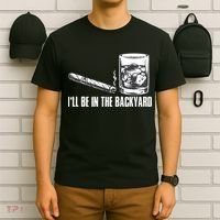 Ill Be In The Backyard Cigar & Whiskey Lover Funny T-Shirt thumb 6