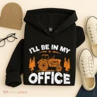 ILl Be In My Office Tractor Hoodie thumb 4