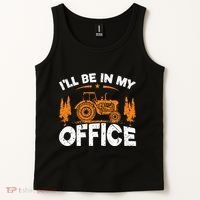 ILl Be In My Office Tractor Tank Top thumb 2