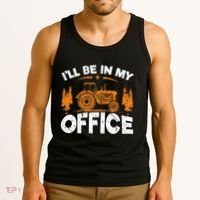 ILl Be In My Office Tractor Tank Top thumb 3