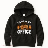 ILl Be In My Office Tractor Kids Hoodie thumb 0