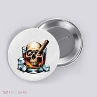 I’Ll Be In The Backyard Bourbon Whiskey Stogie Bourbon Lovers Sarcastic Button thumb 0