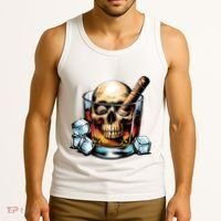 I’Ll Be In The Backyard Bourbon Whiskey Stogie Bourbon Lovers Sarcastic Tank Top thumb 3
