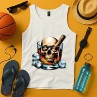 I’Ll Be In The Backyard Bourbon Whiskey Stogie Bourbon Lovers Sarcastic Tank Top thumb 4