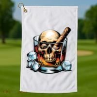 I’Ll Be In The Backyard Bourbon Whiskey Stogie Bourbon Lovers Sarcastic Golf Towel thumb 1
