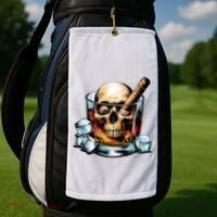 I’Ll Be In The Backyard Bourbon Whiskey Stogie Bourbon Lovers Sarcastic Golf Towel thumb 2