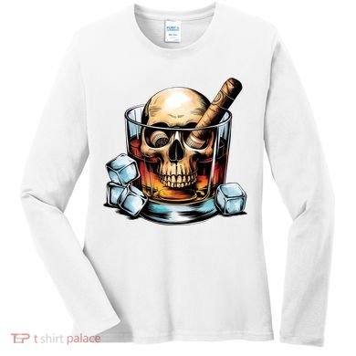 I’Ll Be In The Backyard Bourbon Whiskey Stogie Bourbon Lovers Sarcastic Women's Long Sleeve Shirt