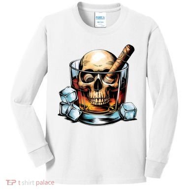 I’Ll Be In The Backyard Bourbon Whiskey Stogie Bourbon Lovers Sarcastic Kids Long Sleeve Shirt