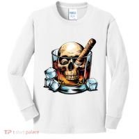 I’Ll Be In The Backyard Bourbon Whiskey Stogie Bourbon Lovers Sarcastic Kids Long Sleeve Shirt thumb 0