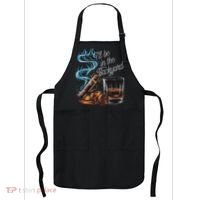 I'll Be In The Backyard Funny Cigar And Bourbon Lovers Apron thumb 0
