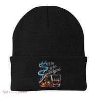I'll Be In The Backyard Funny Cigar And Bourbon Lovers Beanie thumb 0