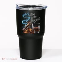 I'll Be In The Backyard Funny Cigar And Bourbon Lovers Tumbler thumb 0