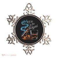 I'll Be In The Backyard Funny Cigar And Bourbon Lovers Ornament thumb 0
