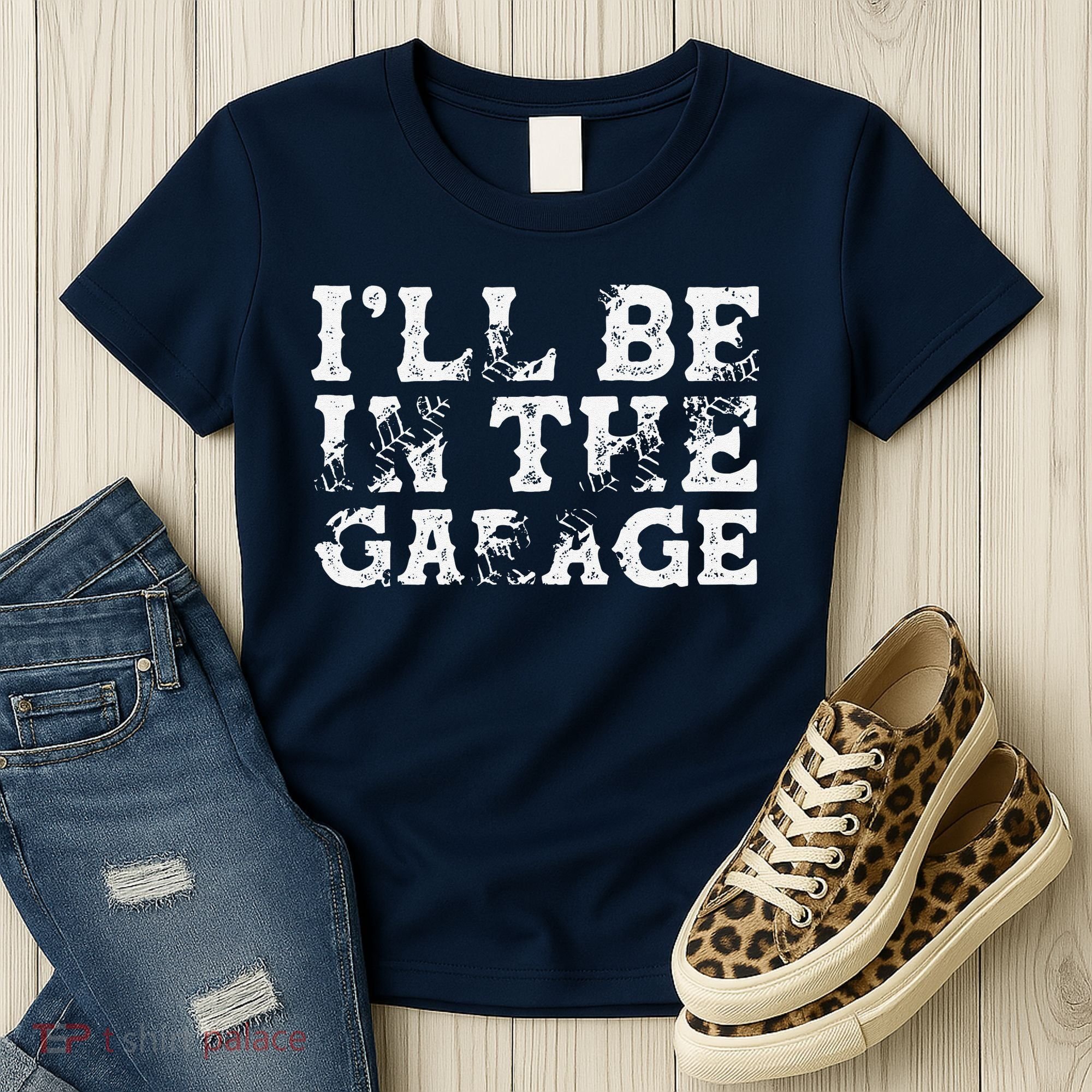 ILl Be In The Garage Auto Mechanic Project Car Builder Women's T-Shirt