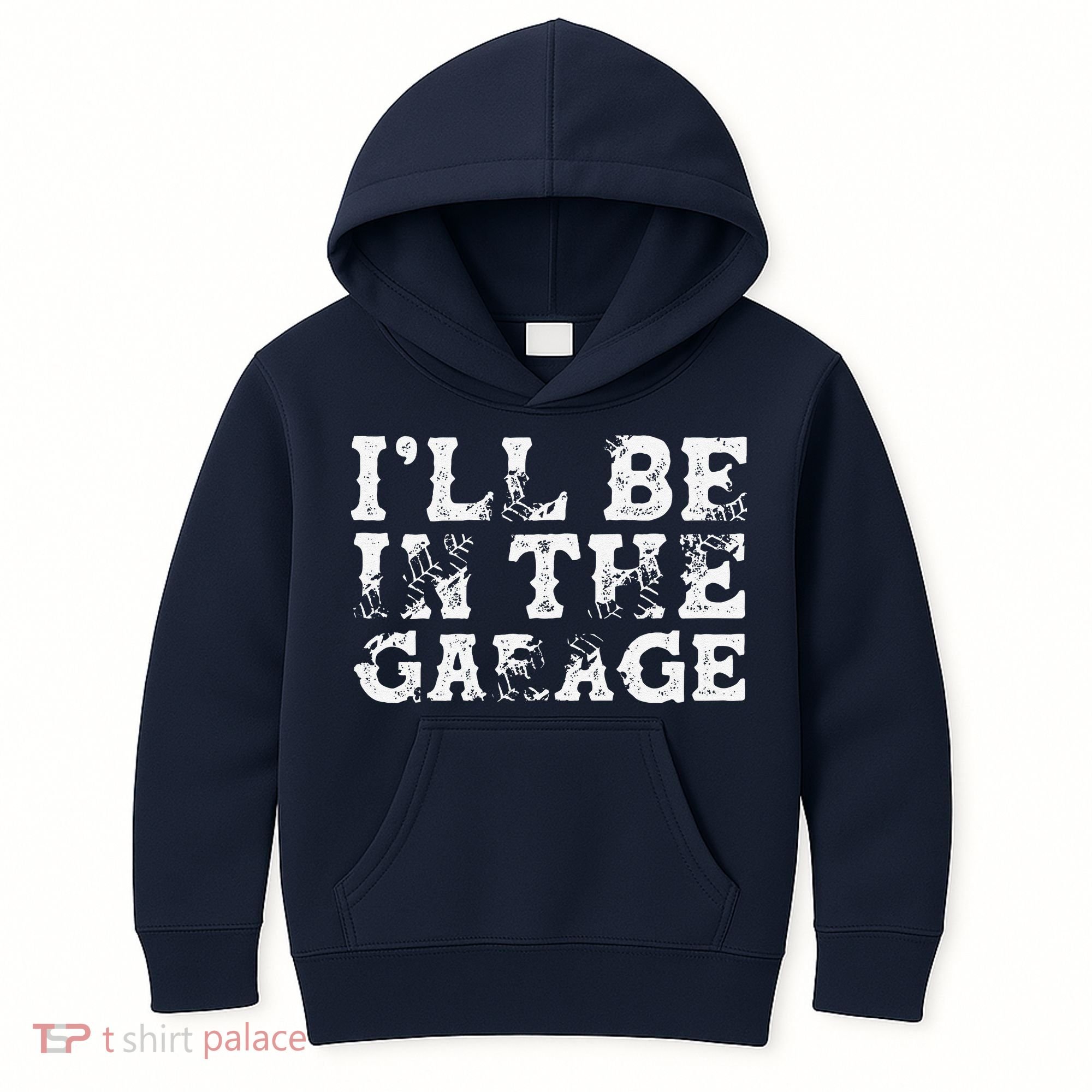 ILl Be In The Garage Auto Mechanic Project Car Builder Kids Hoodie