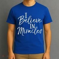 I Believe In Miracles Vintage Cool Bold Christian T-Shirt thumb 3