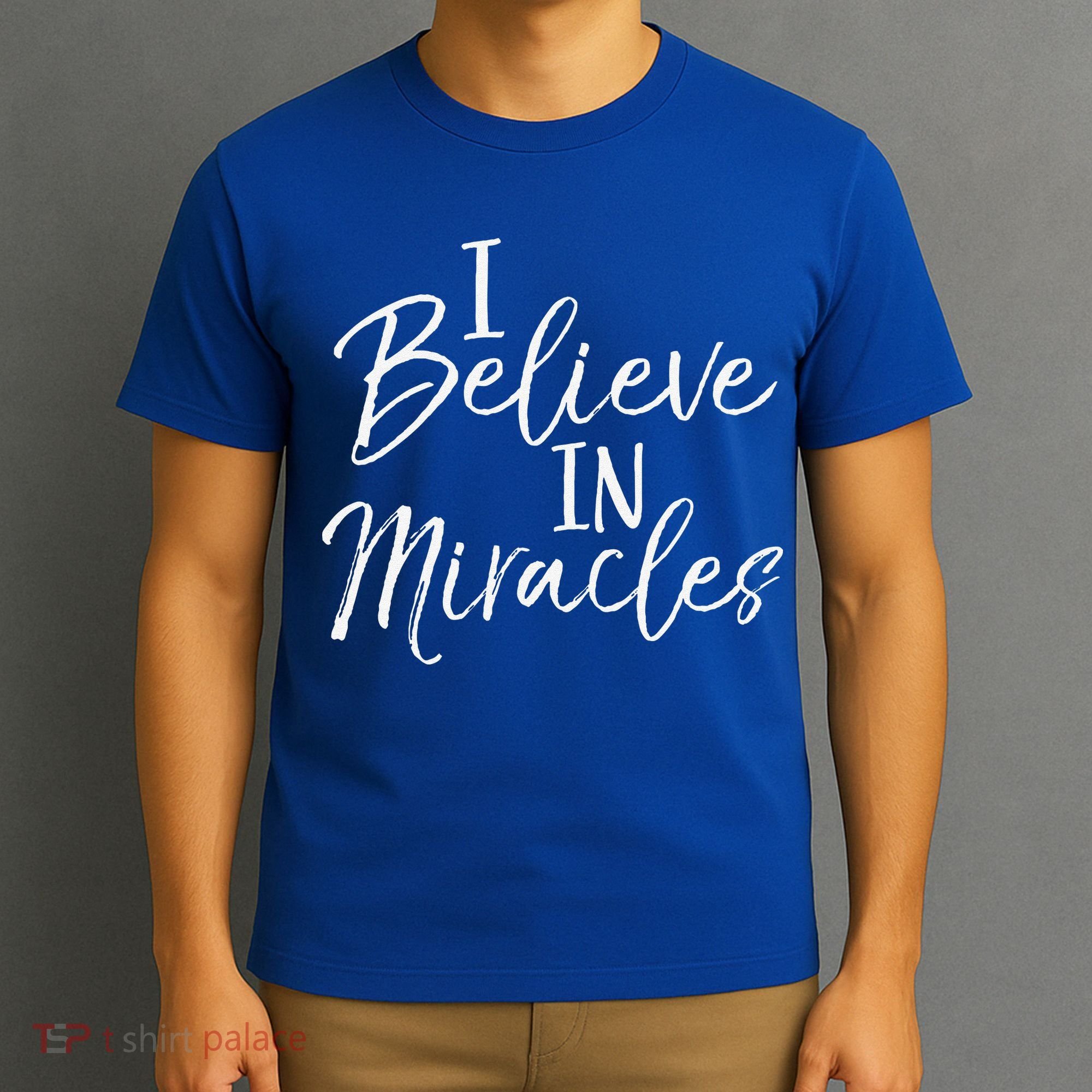 I Believe In Miracles Vintage Cool Bold Christian T-Shirt