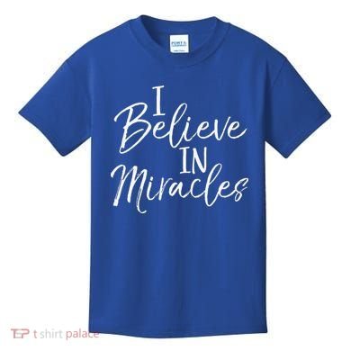 I Believe In Miracles Vintage Cool Bold Christian Kids T-Shirt