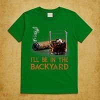 ILl Be In The Backyard Funny Cigar And Bourbon Lovers T-Shirt thumb 5