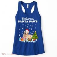 I Believe In Santa Paw Funny Golden Retriever Cute Christmas Gift Women's Tank Top thumb 0