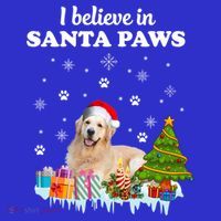 I Believe In Santa Paw Funny Golden Retriever Cute Christmas Gift Women's Tank Top thumb 5