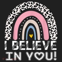 I Believe In You Cheetah Rainbow Cute Gift Women's Sweatshirt thumb 2