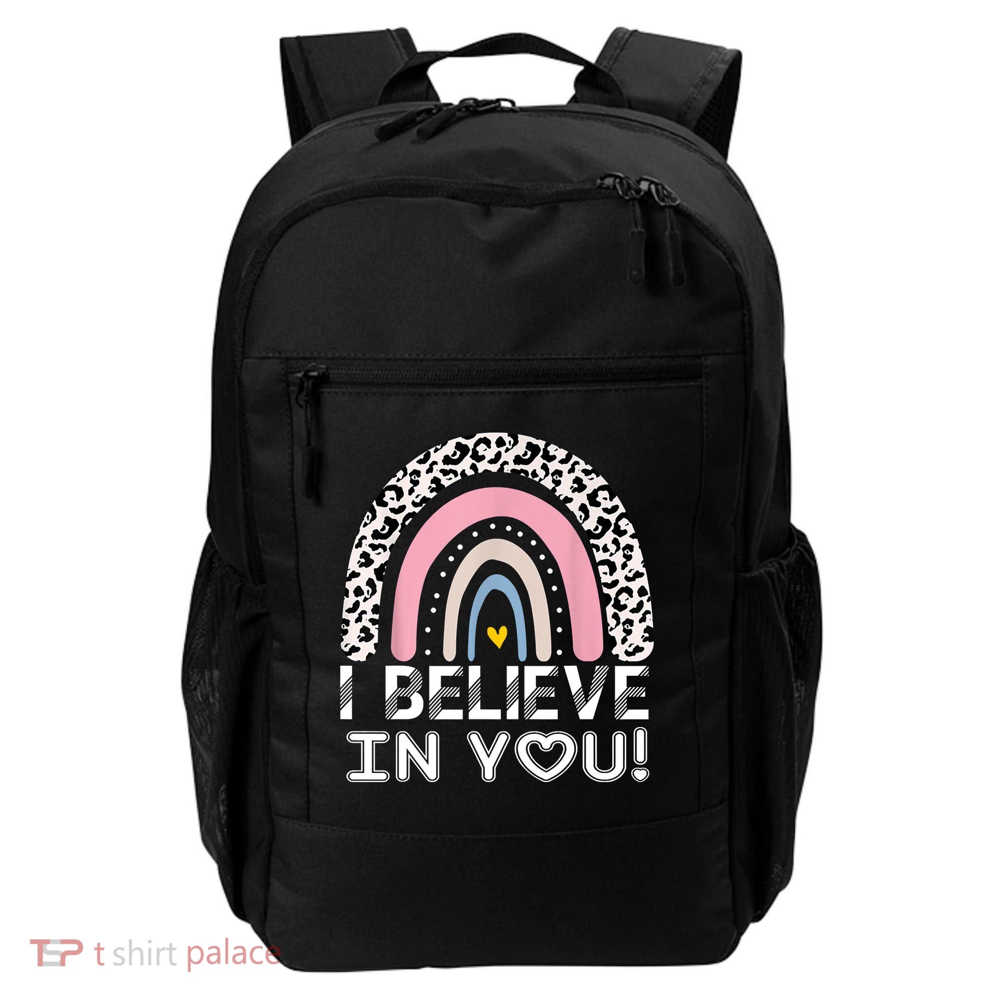 I Believe In You Cheetah Rainbow Cute Gift Backpack