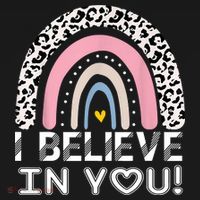 I Believe In You Cheetah Rainbow Cute Gift Backpack thumb 2