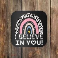 I Believe In You Cheetah Rainbow Cute Gift Coaster thumb 0