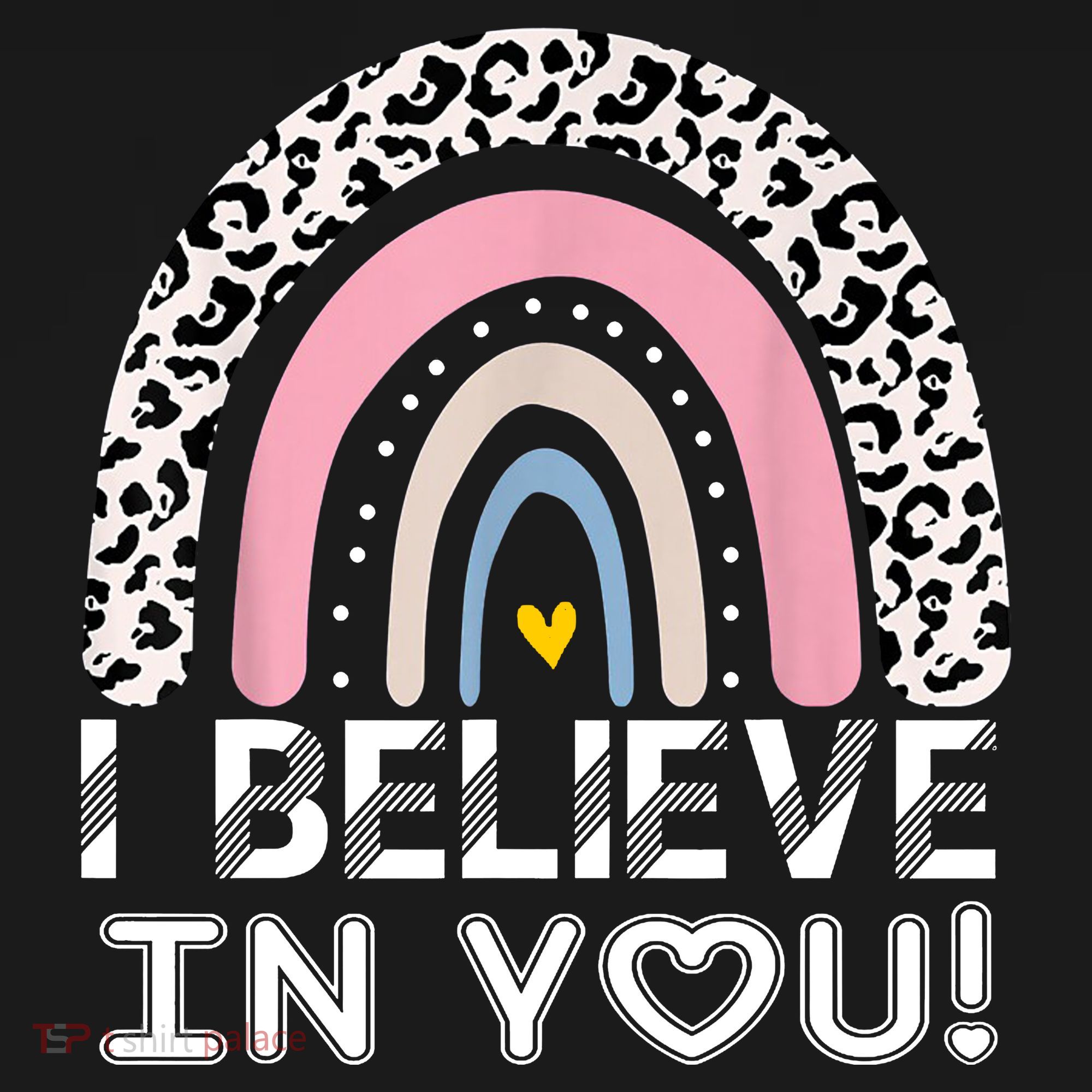 I Believe In You Cheetah Rainbow Cute Gift Coaster