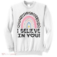 I Believe In You Cheetah Rainbow Cute Gift Sweatshirt thumb 0