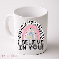 I Believe In You Cheetah Rainbow Cute Gift Coffee Mug thumb 0