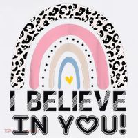 I Believe In You Cheetah Rainbow Cute Gift Women's Hoodie thumb 2