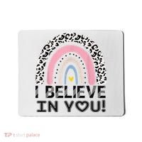 I Believe In You Cheetah Rainbow Cute Gift Mousepad thumb 0