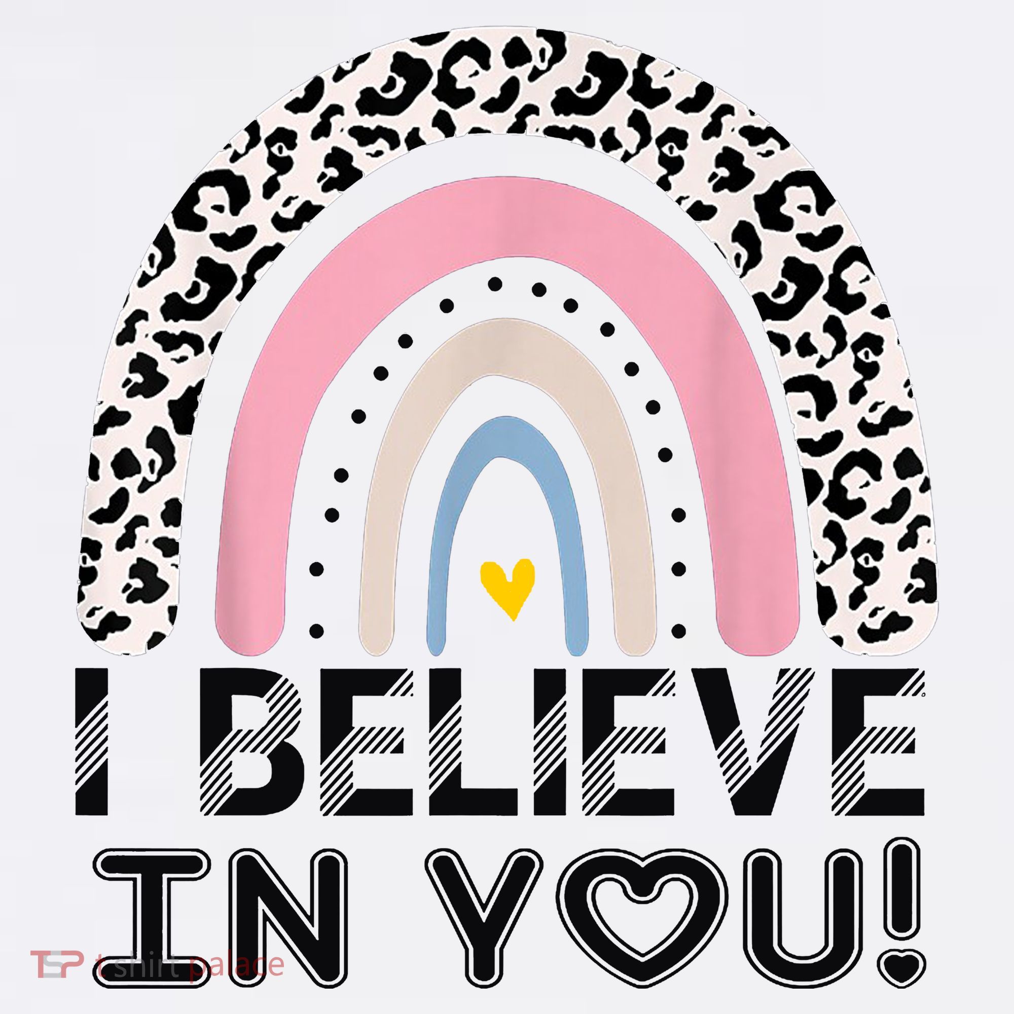 I Believe In You Cheetah Rainbow Cute Gift Mousepad