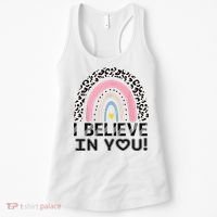 I Believe In You Cheetah Rainbow Cute Gift Women's Tank Top thumb 0