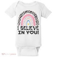 I Believe In You Cheetah Rainbow Cute Gift Baby Bodysuit thumb 0