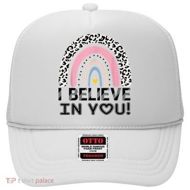 I Believe In You Cheetah Rainbow Cute Gift Hat