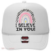 I Believe In You Cheetah Rainbow Cute Gift Hat thumb 0