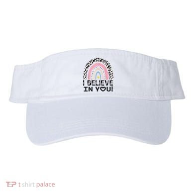 I Believe In You Cheetah Rainbow Cute Gift Visor