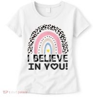 I Believe In You Cheetah Rainbow Cute Gift Women's T-Shirt thumb 0