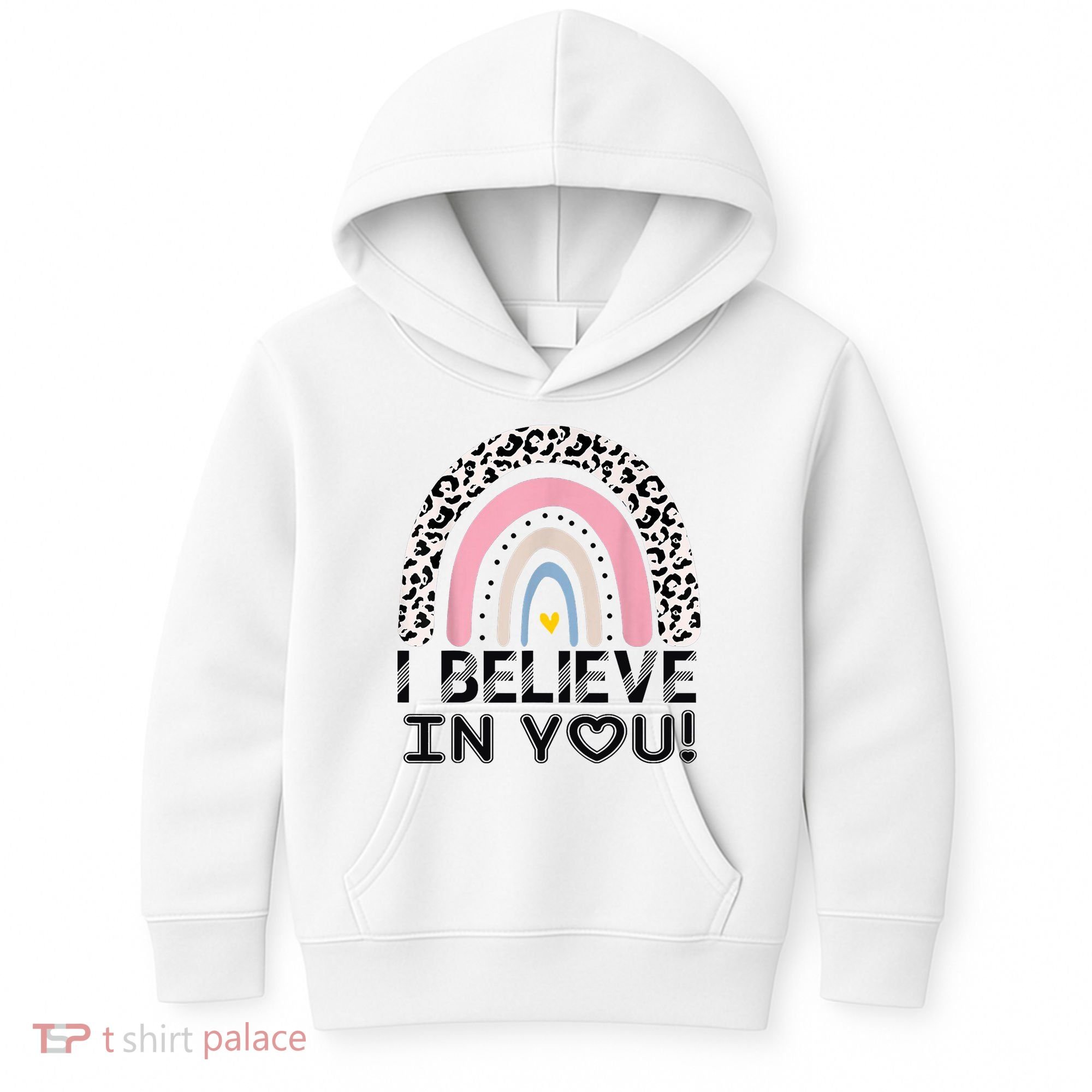 I Believe In You Cheetah Rainbow Cute Gift Kids Hoodie