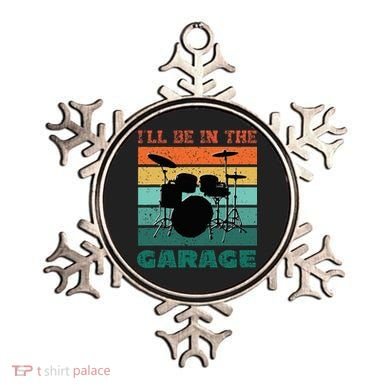 ILl Be In The Garage Vintage Drum Set Band Drummer Ornament